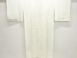 未使用品　紗綾形に花模様織出し単衣長襦袢